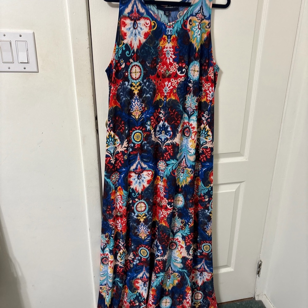 Denim 24/7 Vibrant Multicolor Maxi Dress